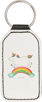 Produktbild von Mr. & Mrs. Panda schlüssel anhänger Einhorn Regenbogen - Weiß - Geschenk, Schlüsselanhänger Mit Spruch, schlüsselbund, Einhörner, für, Taschenanhänger, Einhornpower