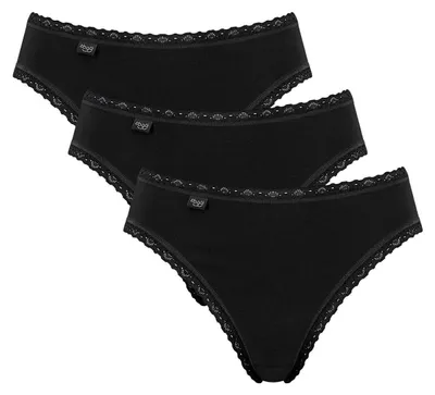 Produktbild von Sloggi Damen Unterhose 24/7 Baumwolle Lace Tai , Baumwolle, Spitzen-Optik, 3-Pack,