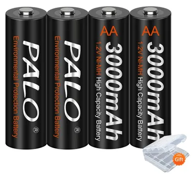 Image de Piles rechargeables Ni-MH, longue durée, lot de 4 piles, 1,2 V