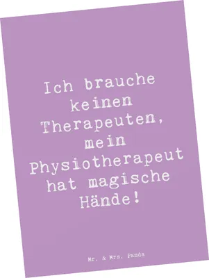 Produktbild von Mr. & Mrs. Panda Postkarte Spruch Magische Hände Physiotherapeut - Lavendeltraum - Geschenk, Grußkarte, Ansichtskarten, Gesundheitsberuf, handgefertigte Geschenke, Magie