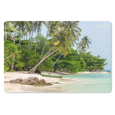 Produktbild von MuchoWow® Mauspad Mousepad Palmen - Strand - Sommer - Tropisch 27x18 cm - Mousepads - Maus Mat - Pad - Mausunterlage - Büroartikel - Desk Matten