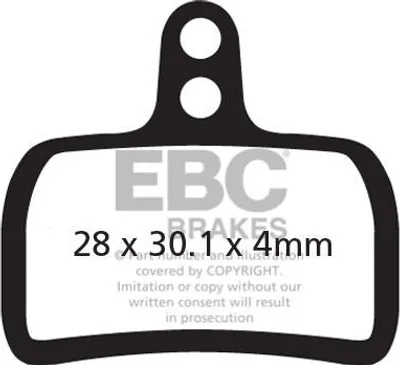Image de CFA386R - Plaquettes de frein vélo (performance organique) EBC Brakes
