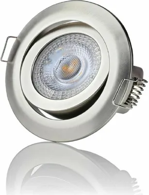 Produktbild von Einbaustrahler LED flach 3-Stufen dimmbar rund Chromfarbig 5W kaltweiß