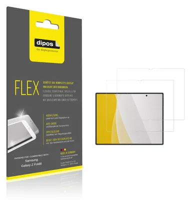 Obrázok produktu pre 2 ochranné fólie pre vnútornú obrazovku telefónu Samsung Galaxy Z Fold8, 100% pokrytie displeja, značka dipos Flex