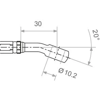 Produktbild von TRW Bremsleitungsverbinder MV10B20S 30mm Aluminium 10,2mm
