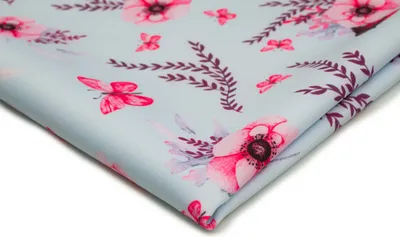 Obrázok produktu pre Tkanina s potlačou Marchiano, Čierny vták na modrom pozadí, 50 x 150 cm