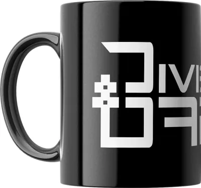 Produktbild von Division: Dark - Schriftzug, Tasse schwarz
