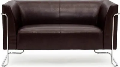 Obrázek produktu pro hjh OFFICE Lounge Sofa CURACAO Pohovka z umělé kůže Čalouněná pohovka s područkami pro kancelář, obývací pokoj 71,0 x 130,0 x 74,0 cm