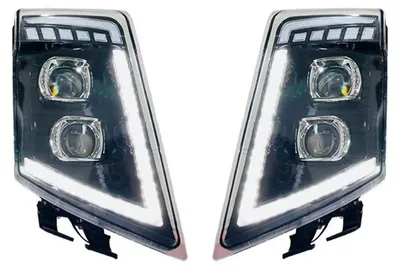 Obrázok produktu pre Sada LED svetlometov s dennými svetlami (DRL), stretávacími a diaľkovými svetlami a smerovkami pre nákladné vozidlá Volvo FH13, FH16, FM460, FH500 – 24 V