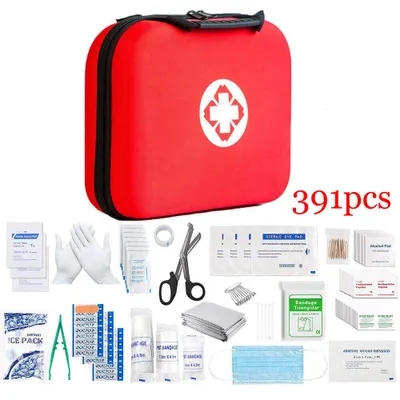 Produktbild von 391-teiliges Erste-Hilfe-Set – Notfallkoffer für Zuhause, Auto, Büro, Reisen & Outdoor mit umfangreicher Verbandsausstattung