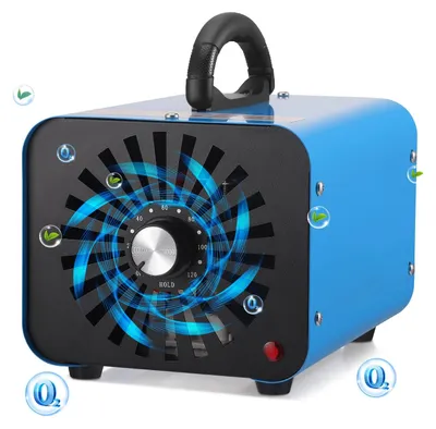 Produktbild von Ozon Generator - Industrieller O3 Luftreiniger A - 30000 mg/h - 120 Min Timer - Für bis zu 300 m² - HEPA H11 Filter - Solar betrieben - Blau