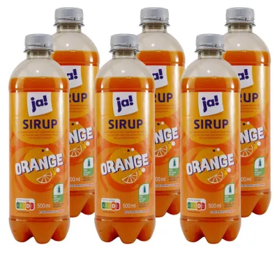 Produktbild von ja! Orange Getränkesirup (6 x 0,5L)