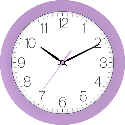 Obrázok produktu pre Rádiom riadené nástenné hodiny lila pastel
