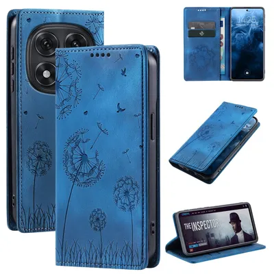 Produktbild von Handyhülle für Xiaomi Redmi Note 15 Pro+ 5G RFID Schutz Klapphülle Case Cover Design Blume Pusteblume Schutzhülle Farbe: Blau