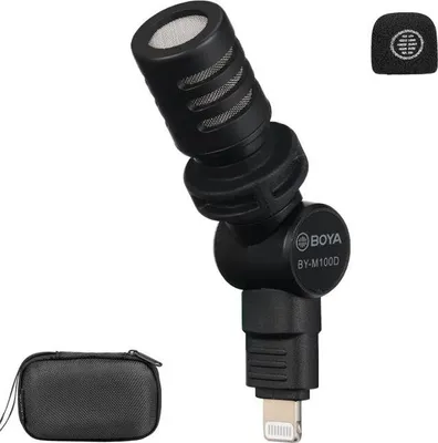 Obrázek produktu pro Boya Mini všesměrový kondenzátorový mikrofon pro iPhone Smartphone IOS Vlog Broadcast Facebook Video Recording