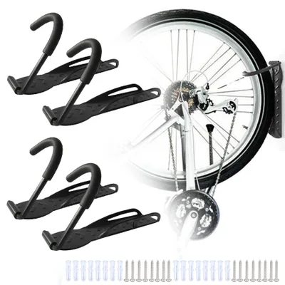 Produktbild von 4 Stück Fahrradwandhalter Bike Haken Fahrradhaken Wandhalter Fahrradaufhängung