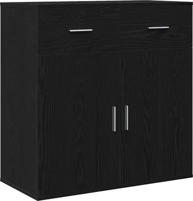 Produktbild von Sideboard Schwarz Eichen-Optik 78 x 38 x 80 cm Holzwerkstoff