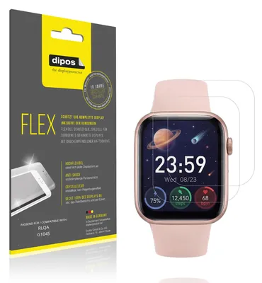Produktbild von 2x Schutzfolie für RLQA G104S Folie, 100% Displayabdeckung, dipos Flex
