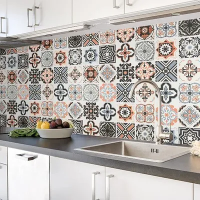 Produktbild von Selbstklebende Fliesentapete 60 x 300 cm, PVC, moderner Stil, wasserfeste Wandaufkleber, Dekoration