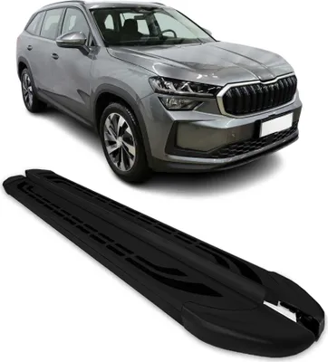 Image de Marchepieds latéraux pédale pour Skoda Kodiaq II 2024-2026 Alu Noir 2Pcs