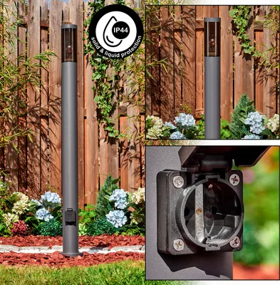 Produktbild von Gnocchetta Außenwegeleuchte aus Metall/Kunststoff in Anthrazit/Rauch oder Weiß