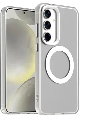 Produktbild von Handyhülle für Samsung Galaxy S25, Hülle Kompatibel mit MagSafe, Schlank Durchscheinend Matt Stoßfest Schutzhülle Weiß