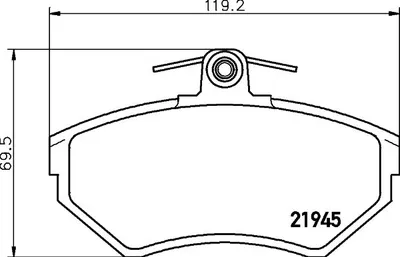 Produktbild von HELLA Bremsbeläge Satz Vorne Bremsklötze für VW GOLF III (1H1) 8DB 355 018-241