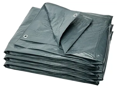 Image de Bâche Garronda – 10 x 15 m, 120 g/m² – Bâche imperméable, avec œillets – Résistante aux UV, indéchirable, anti-moisissure – Bâche en tissu PE pour meubles de jardin, voiture, bois – GD-0162, gris