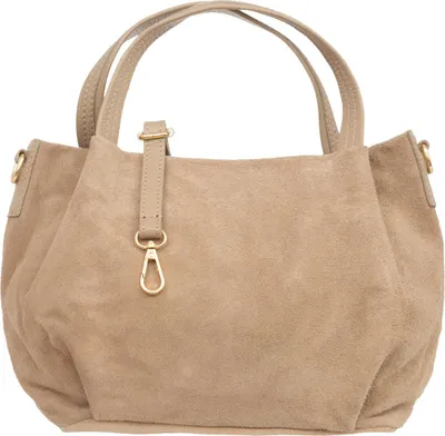 Immagine prodotto di Borsa da donna a tracolla in pelle scamosciata Vera Pelle Bolsa Beige