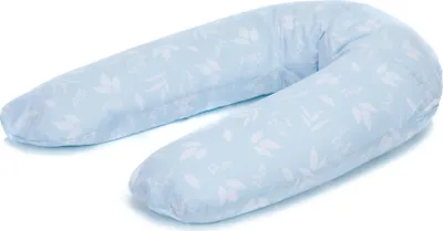 Produktbild von Fillikid Stillkissen 190cm mit abnehmbarem Baumwollbezug Blätter Hellblau