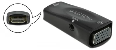 Produktbild von Delock Adapter HDMI-A Buchse zu VGA Buchse 1080p mit Audio