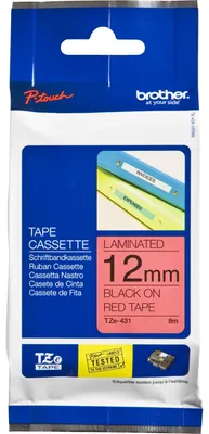 Obrázok produktu pre Brother TZE-431, Čierna na červenej, TZe, Filipíny, 5 rok / roky, Brother, 1,2 cm