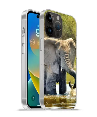 Produktbild von MuchoWow® Handyhülle Schutzhülle Hülle für Apple iPhone 14 Pro - Softcase Elefant - Wasser - Tiere - Natur Silikon Softcase Handy Hülle - Umschlag
