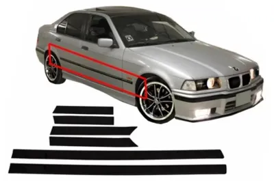Zdjęcie produktu dla Listwy progowe do BMW E36 Seria 3 Sedan i Touring 1991–1998 w stylu Sport M3.