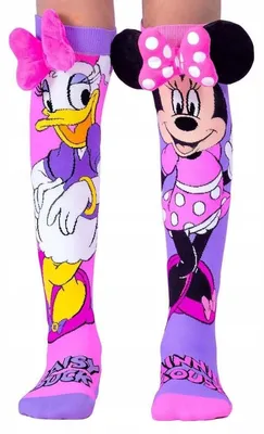 Zdjęcie produktu dla Długie Skarpetki Dziecięce Kolanówki Myszka Miki i Przyjaciele Minnie Daisy / MD007