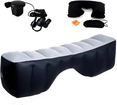 Immagine prodotto di Materasso gonfiabile per SUV e auto, per bambini e adulti, cuscino per lettino da viaggio, materasso gonfiabile da campeggio, comfort ottimale durante il sonno, pieghevole, per 2 persone, blu-nero