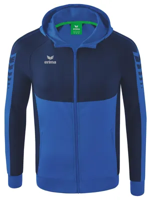 Produktbild von Erima Six Wings Trainingsjacke mit Kapuze Blau