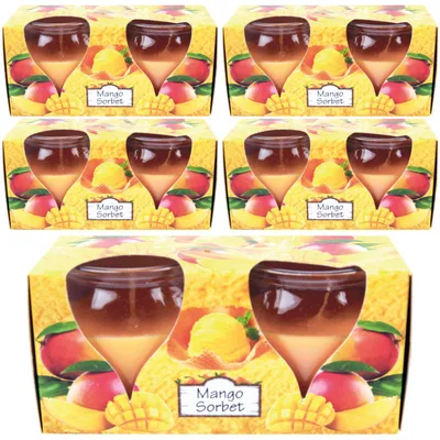 Immagine prodotto di Candele profumate Creazione di 10 candele in barattolo, a lunga durata e dal profumo gradevole ( Sorbetto al mango )