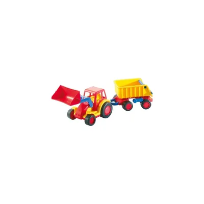 Obrázok produktu pre Traktor Polesie 37657 S Nakladačom A Prívesom V Krabici. Cena Zmesi Za 1 Ks
