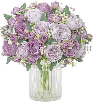 Imagen del producto de Pascua artificial, 2 unidades, 31 cm, flores rojas y blancas, para decoración de mesas