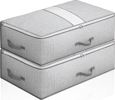 Image de Coffre de rangement sous le lit 30 L avec couvercle pour le rangement des vêtements