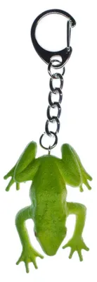 Produktbild von Frosch Schlüsselanhänger Miniblings Anhänger Schlüsselring Kröte Grasfrosch grün
