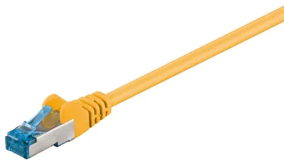 Immagine prodotto di 10 cavi patch Goobay 93740 CAT 6A, S/FTP (PiMF), giallo, 2 m - Conduttori in rame (CU), guaina senza alogeni (LSZH)
