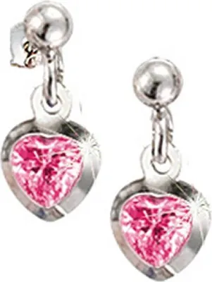 Produktbild von Scout Kinder Ohrringe Ohrstecker Silber Herz rosa Mädchen 262147100