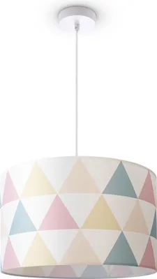 Produktbild von Deckenlampe Lampenschirm Stoff Pendelleuchte E27 Hängeleuchte Schlafzimmer Rund