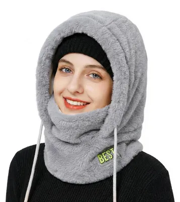 Immagine prodotto di Scaldacollo termico in pile, balaclava antivento, maschera da sci, grigio, da uomo e da donna