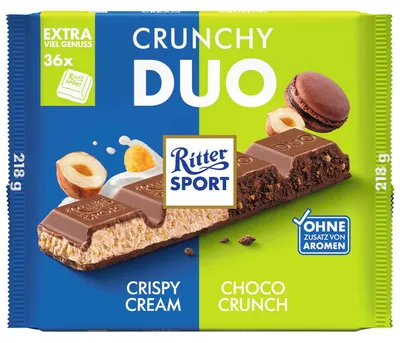 Productafbeelding van Ritter SPORT 5979555007 Ritter SPORT Crunchy Duo Schokolade 218,0 g