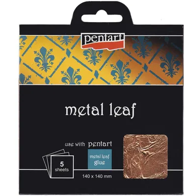 Zdjęcie produktu dla Folia miedziana metal leaf 14x14 cm 5 ark - Pentart