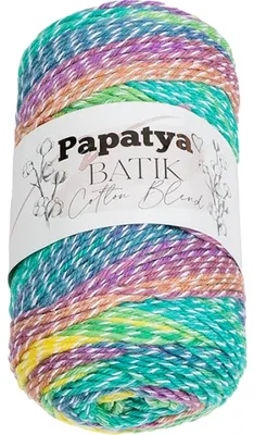Immagine prodotto di Filato PAPATYA Cotone BLEND batik - 100 g, 225 m - Viola, Blu