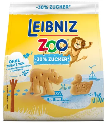 Immagine prodotto di Biscotti croccanti Leibniz Zoo con il 30% di zucchero in meno 125g